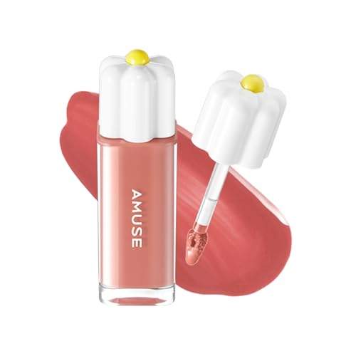 Image of Amuse SEOUL Daisy Flower Dew Tint (06 FIG DEW) - Glossy Moisturizing Lip Stain, Watery Glow Lip Tint, Long Lasting Color, Dewy Finish, Vegan, Korean Beauty Makeup