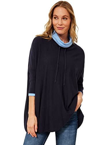 CECIL Damen B302032 Oversize Pullover, Night Sky Blue, M-L