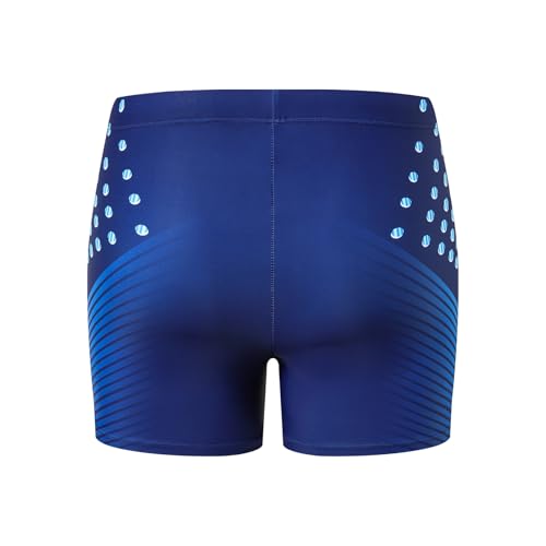 Steppe Men's Square Leg Jammers, Athletic Swimwear Quick Dry Swimming Trunks, Printed Comfortable Bathing Suit2