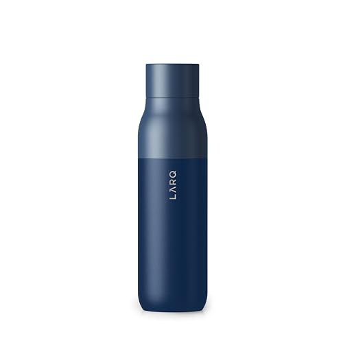 LARQ Bouteille Twist Top 500ml - Acier Inoxydable | Sans BPA | Garde l'eau froide 24h et chaude 12h | Voyage et Gym | Finition de Luxe | Garantie de 2 ans, Monaco Blue