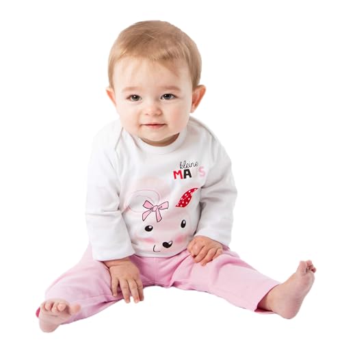 Baby - Mädchen Schlafanzüge Kleine Maus, Weiß, 86/92