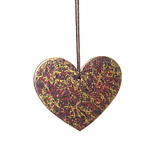 Atelier Akara Christbaumschmuck, Herz, rot/Gold/schwarz, 5x6cm Cover