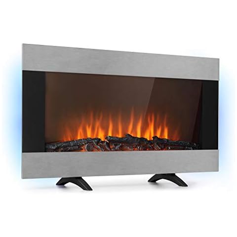 Chimenea eléctrica Klarstein Basel con ilusión de llamas LED y potencia de 2000W Cover