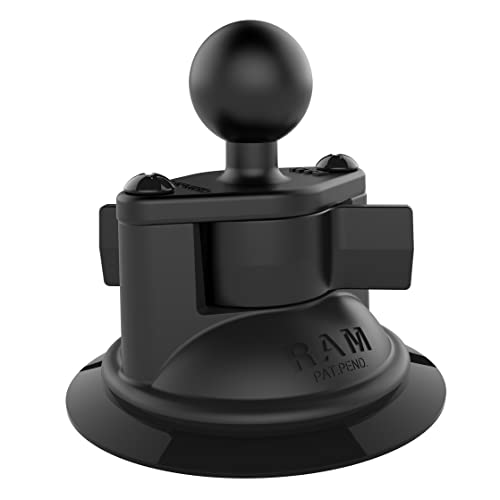 RAM monta base de ventosa Twist-Lock com bola RAM-B-224-1U com bola tamanho B de 1' para pára-brisas de veículos