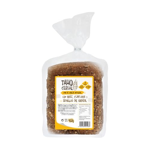 PAN DE MOLDE CON MAIZ, CURCUMA Y SEMILLAS DE GIRASOL 400GR TAHO CEREAL