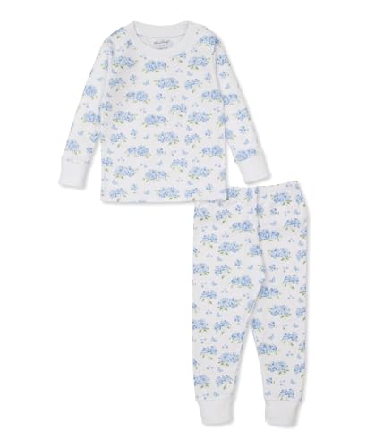 Kissy Kissy Girls Toddler Heavenly Hydrangeas Blue Print Long Pajamas Set