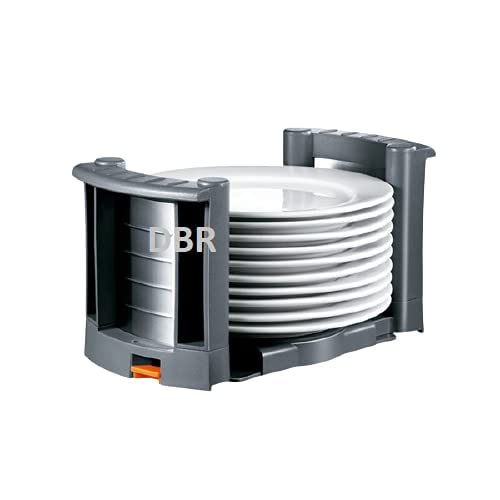 DBR High Grade Pvc Adjustable Dish Plate Holder In Kitchen (Imported, Grey) Modular Kitchen Hardware & Accessories(Plastic)