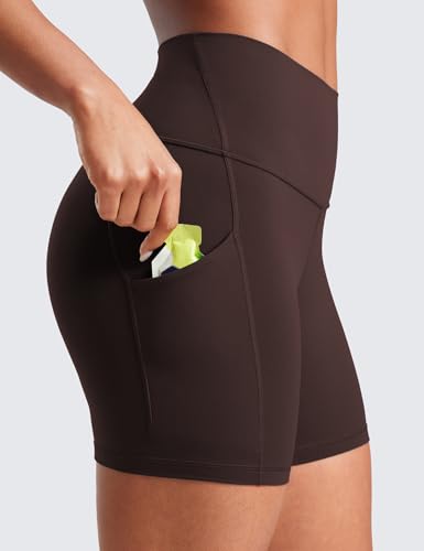 Image of CRZ YOGA Butterluxe Biker Shorts Pockets 5 inch | Extremely Soft, Gentle Compression, Workout, High Waisted, for Women