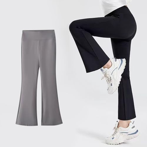 Moonker Kids Girls Bell Bottom Pants Lightweight Solid Color Stretchy Baggy Trendy Casual Tights Gymnastics2