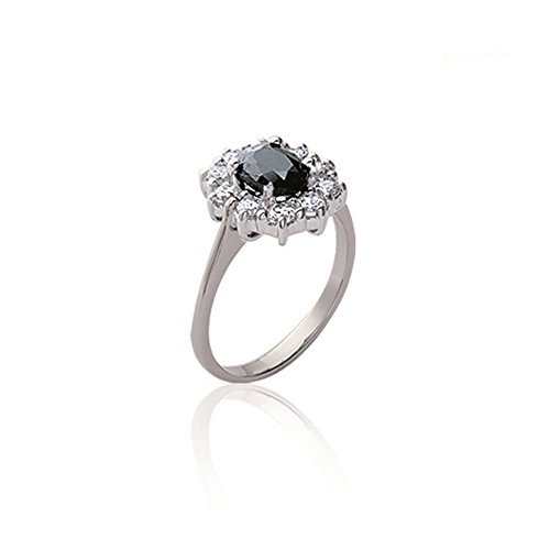Bague Saphir véritable et argent 925 rhodié éclat d'exception