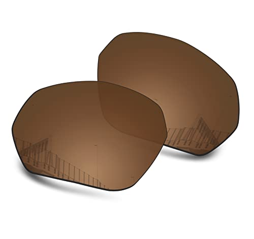 Image of Well-aimed Replacement Lenses Compatible with Oakley Plazma OO9019 Sunglasses - Brown Polarized