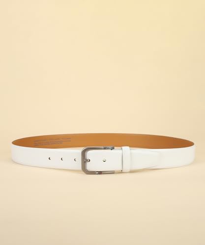Genuine Leather Golf Belt for Men - 35mm Formal & Casual - Classic Business Dress Belt white color4