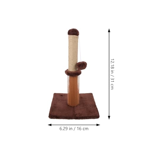 Rascador para gato con poste resistente y plataforma miniatura 2