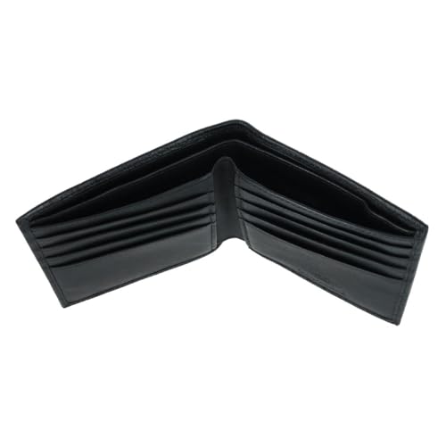 Trafalgar Men's Esteban Croco Embossed Leather 8 Slot Bi-Fold Wallet, Black4