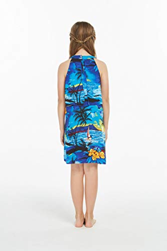 Image of Hawaii Hangover Family Matching Hawaiian Clothes, Sunset Blue | Family matching Hawaiian outfits, Sunset Blue, lightweight rayon, machine washable, tropical print, luaus, cruises