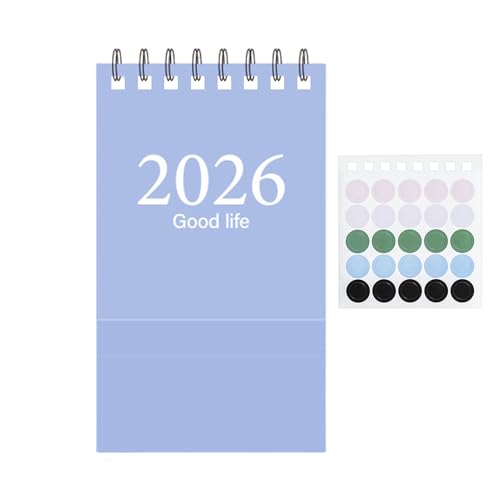小型の卓上デスクカレンダー | 2026年1月から2027年7月までのパーソナルプランナー,月間デスクトップカレンダー,家庭、職場、学生寮、図書館、受付カウンター、会議室用