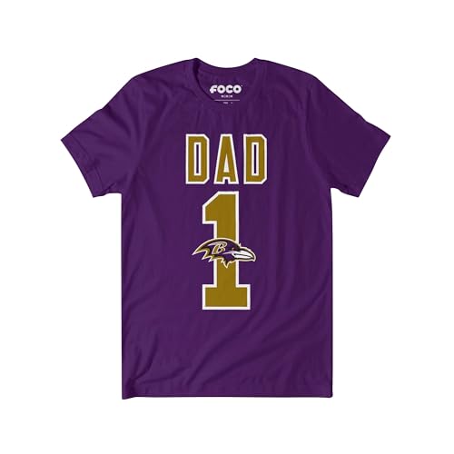 Image of FOCO NFL Mens NFL Team Logo Tee Shirt #1 Dad T-Shirt