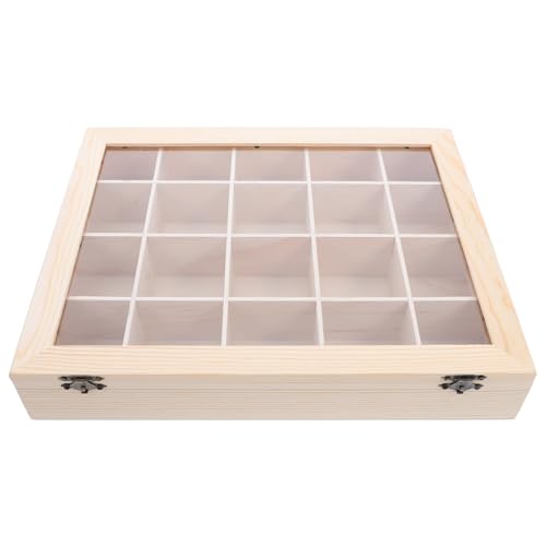 Compatto e portatile: il suo design portatile ti consente di portare la tua collezione ovunque, per studio, esposizione o divertimento personale, vetrina per rocce con scomparti divisi, custodia in legno