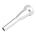 Trumpet Mouthpiece, Trumpet Mouthpiece Bb Trumpet Mouthpiece Replacement Musical Instrument Accessory for 3C Size (Silver)