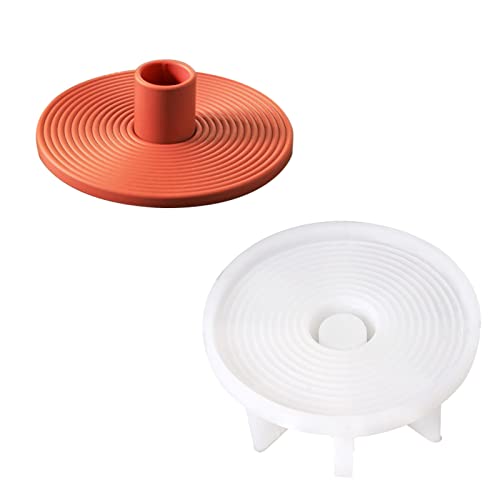 Silicone Mold for Candle Holder Making DIY Round Candlestick Mould Coffee Table Mantle Decor Centerpieces for Fireplace, Living or Dining Room Table