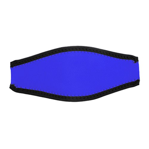 Easnea Scuba Mask Strap Cover, Comfortable Neoprene Swimming/Snorkeling Goggles Strap - Choice of Color Royal Blue