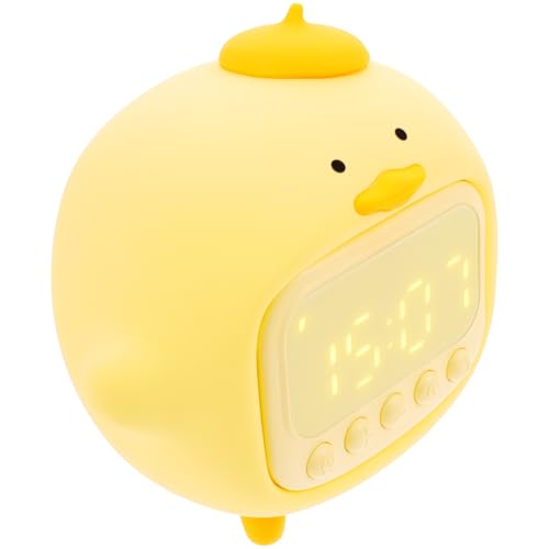 LIFKOME 可愛いアヒル型電子デジタル目覚まし時計 高耐久ナイトライト 寝室用シンプルデザインホーム用ランプ