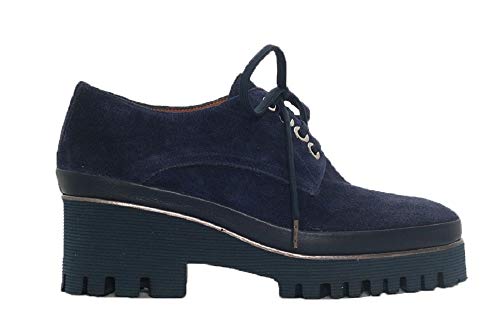 Pons Quintana 7980.006 Navy Velour Zapato Mujer (40 EU, Azul)