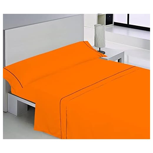 ADP Home - Juego de Sábanas en Microfibra Cepillada, Bajera Ajustable, Encimera, Funda/s de Almohada (Cama de 135 CM, Naranja / Chocolate)