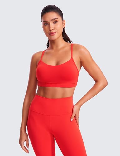 Image of CRZ YOGA Butterluxe Y Back Sports Bras | Light Support, Removable Pads, Yoga, Extremely Soft, Scoop Neck, Spaghetti Strap, for Women