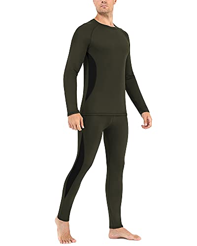 Joalena Thermal Underwear for Men Heated Long Johns Bottoms Lightweight Top & Pants Set Workout Running Tights Warm Base Layer Winter Gear for Cold Weather Hunting Cycling