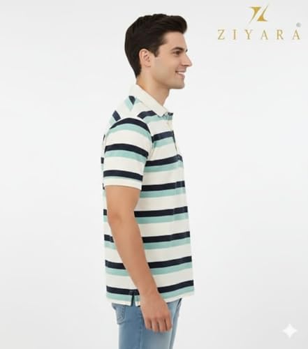 Image of Men's 100% Cotton Polo Neck T-Shirt with Pocket - Premium 240 GSM Casual Wear