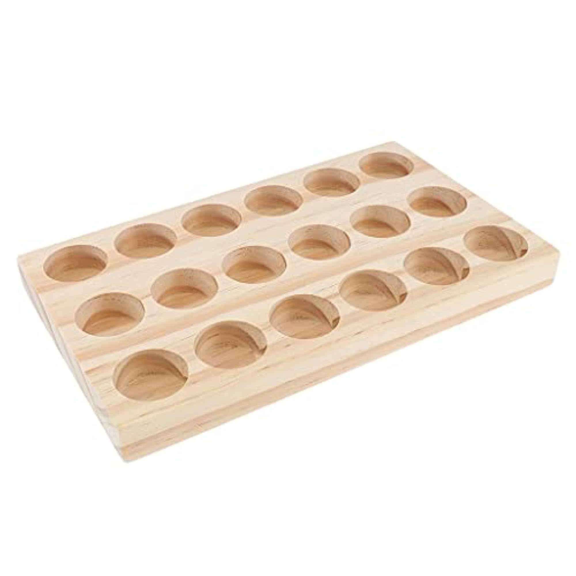 Natural Wood Cosmetic Makeup Display Storage Organizer