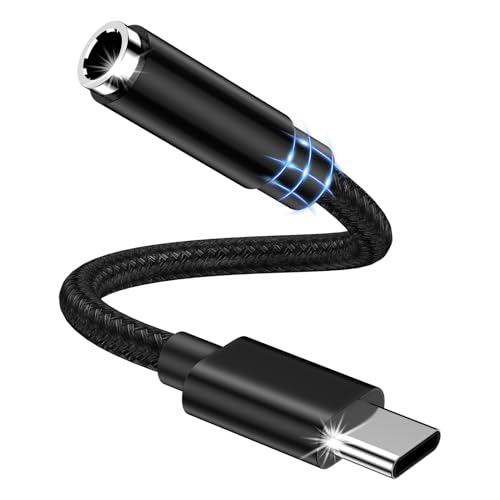 USB C Kopfh&ouml;rer Adapter,USBC auf 3.5 Klinke Adapter Audio,USB C Klinke Adapter f&uuml;r Samsung Galaxy A55/A56/A15/A16/A35/S25 Ultra/S24 Ultra/S23/S22/S21,iPhone 16 Pro Max/16/15 Pro Max.Pixel 9 Pro/9/8