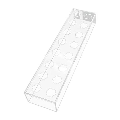 Ioensy Vaso de flores de acrílico Caixas de flores retangulares Porta-água Decoração Vaso de flores