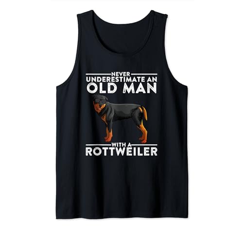 Rottweiler Art para hombre, papá, abuelo, Rottie Lover, Rottweiler Camiseta sin Mangas