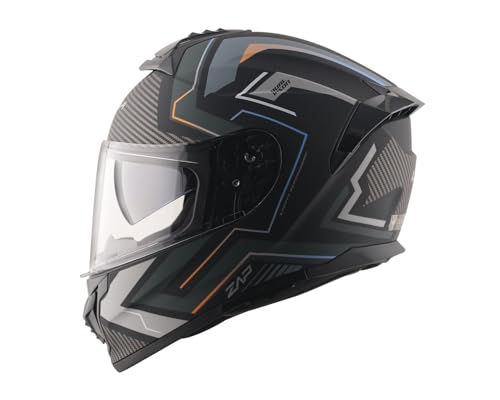 Vega Zap Explore D/V Full Face Motorcycle Helmet with Dual Visor,...