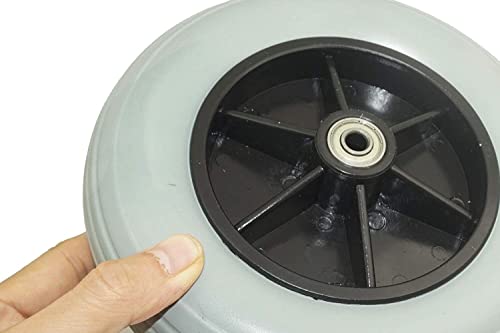 (Pair Of Two) ，8" X 2" (200X50) Solid Rubber Front Rear Caster Tires Wheels Assembly For Power Wheelchair's/Electric Wheelchair For Many Standard Wheelchairs Replace #TOP5