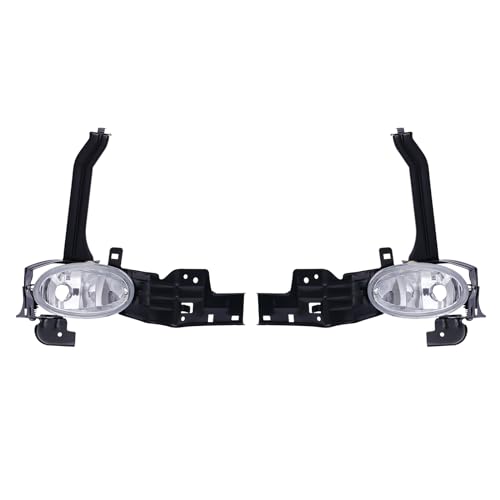 Tsomony - Pair For 2008 2009 2010Honda Accord Sedan Halogen Front Bumper Fog Lights Driving Lamps Left+Right Side Replacement Black Housing Clear Lens