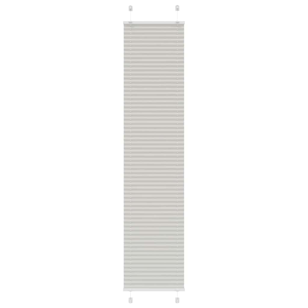 Tenda plissettata grigio chiaro, 45 x 200 cm, larghezza del tessuto 44,4 cm, in 100% poliestere, come protezione da sguardi indiscreti e antiriflesso, con due opzioni di montaggio per finestre e porte