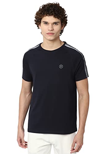Image of Van Heusen Men's Cotton Solid Regular Fit T-Shirt