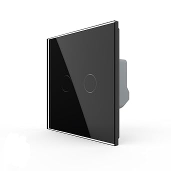 LIVOLO Zigbee Smart Touch Wall Light Switch, 2 Gang, App Control with Alexa and Google Assistant, No Neutral Wire Required Black Need LIVOLO hub