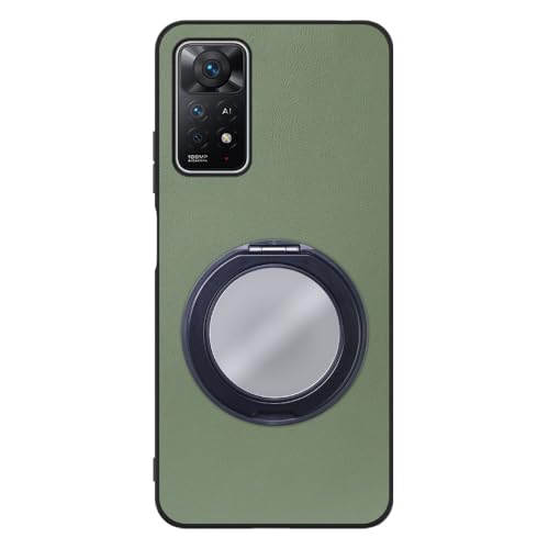 LOOF RING-SHELL MIRROR ver. �{�v ���U�[ �X�}�z�����O �X�}�z�P�[�X for Xiaomi Redmi Note 11 Pro 5G �p �P�[�X �J�o�[ �~���[ �� �t�� �X�g���b�v�z�[�� �X�^���h �����h�~ �V���v�� �ϏՌ� 