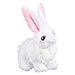 Amosfun Hase Plüschtier Realistische Kunstpelz Ostern Ausgestopfte Kaninchen Puppe Figuren Plüsch Tier Spielzeug Ornament für Kinder Geburtstagsgeschenk Home Office Ostern Dekor 23Cm