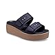Crocs Damen Brooklyn Buckle Low Wedge Sandal, Deep Navy, 38/39 EU