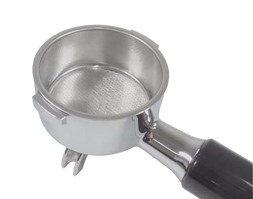 Portafiltros con mango - Compatible con cafeteras exprés ISOMAC 53 mm - Canasta de 14 g con doble salida - Imagen 5