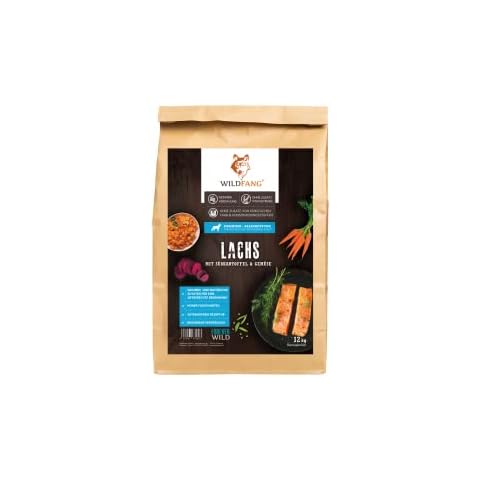 Wildfang Hundefutter Trocken I Getreidefreies Hundefutter Lachs mit Süßkartoffel & Gemüse I Junior- & Welpen Trockenfutter ohne Getreide I Trockenfutter Cover