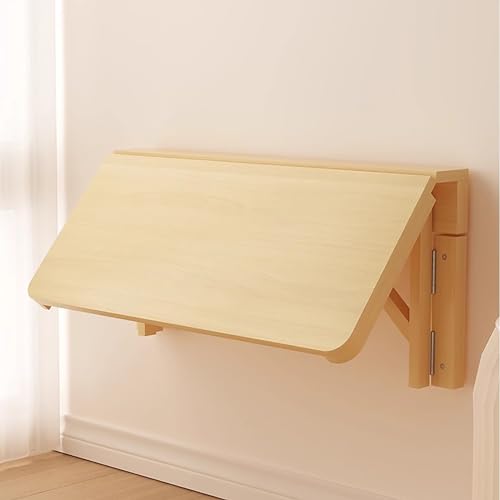Mesa plegable de pared, escritorio multifuncional de madera con hojas colgantes para espacios compactos, solución de oficina que ahorra espacio