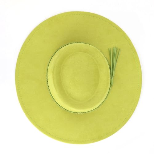 Image of LIDHAY Wide Brim Fedora Hat for Men Women Big Rancher Felt Hat Pork Pie Jazz Hat