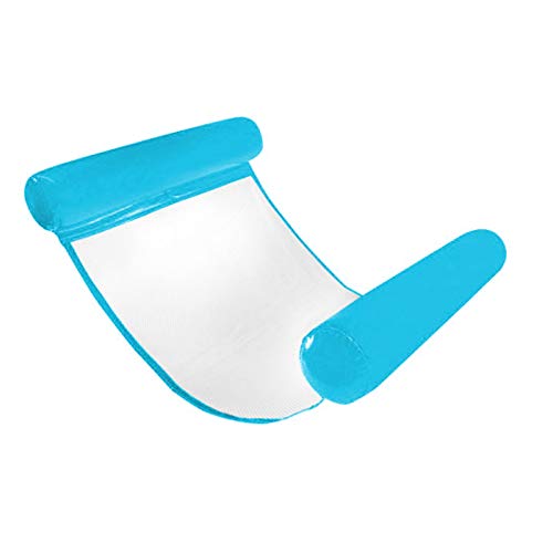 SHUNYUS Flutuador inflável para piscina, rede de água multiuso 4 em 1 (sela, poltrona, rede, saco),
