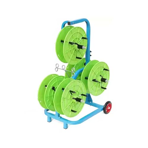 Wheeled Spool Stand, Rolled Wire/Cable Dispenser Heavy Duty Conduit Display And Storage For Electrical Industrial And Retail Use